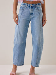 Mia High Rise Embellished Barrel Jean Detail 2 - AS Kids