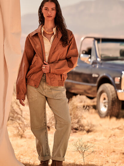 Maria Leather Bomber Jacket - AS Kids