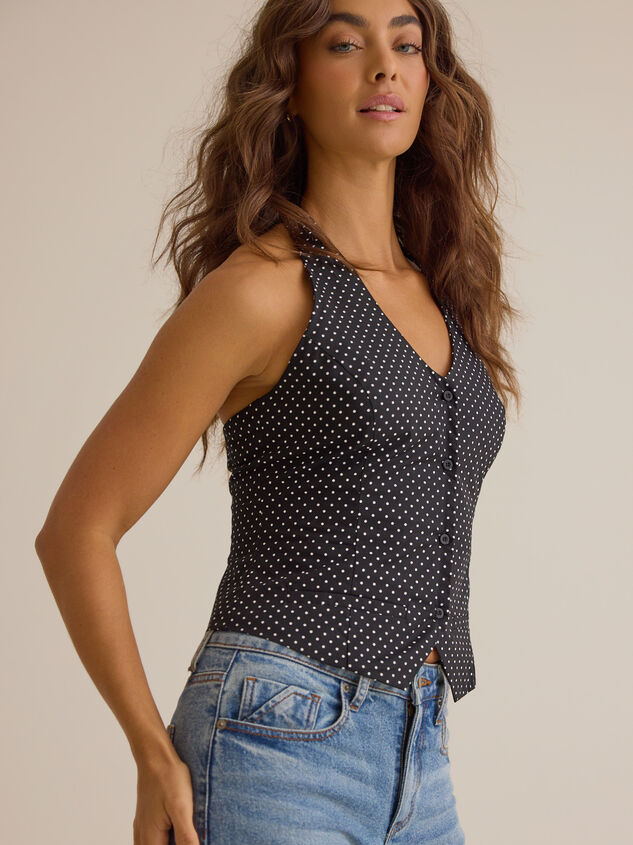 Delia Dot Halter Vest Detail 5 - ALTAR'D STATE KIDS