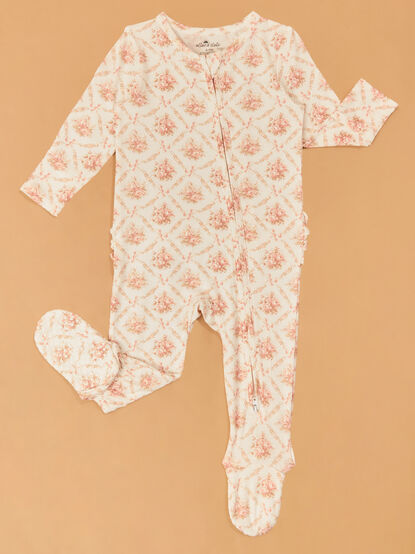 Rosie Bow Ruffle Footie - AS Kids