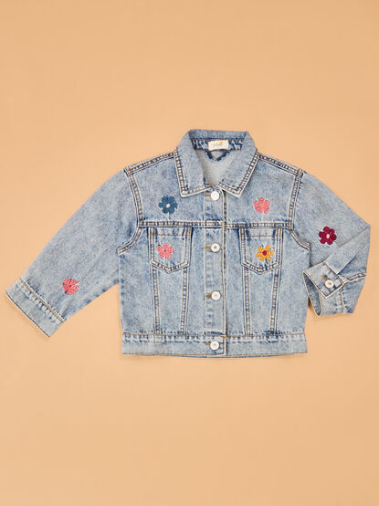 Autumn Floral Jean Jacket - AS Kids