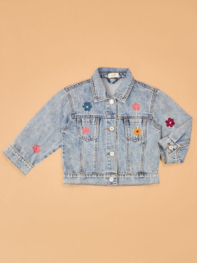 Autumn Floral Jean Jacket Detail 2 - AS Kids