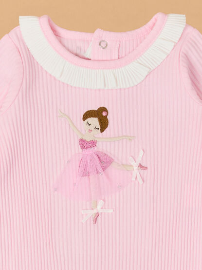 Ballerina Bow Footie by Mudpie - AS Kids