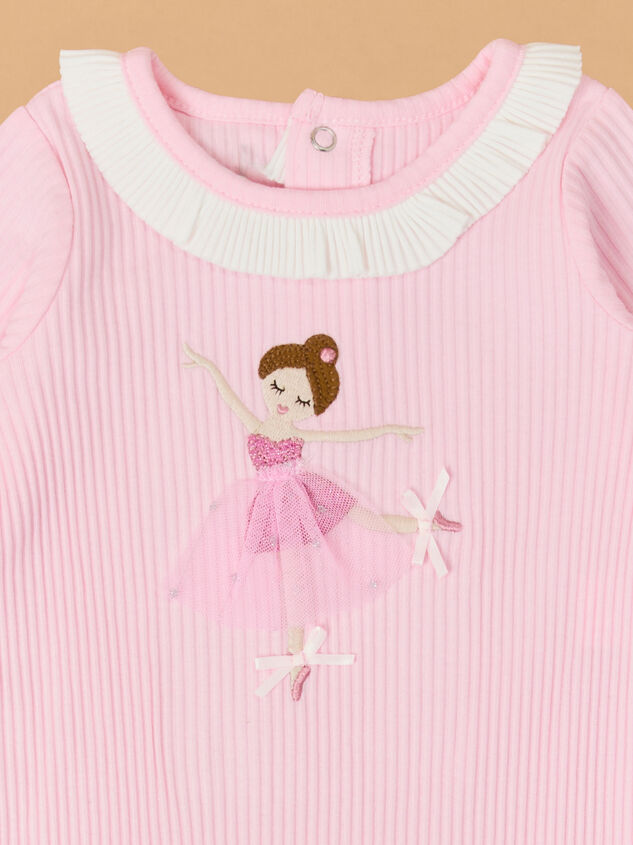 Ballerina Bow Footie by Mudpie Detail 2 - AS Kids