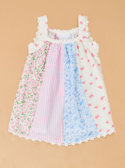 Adria Paneled Floral Mix Dress - AS Kids