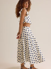 Billie Polka Dot Linen Top Detail 5 - AS Kids