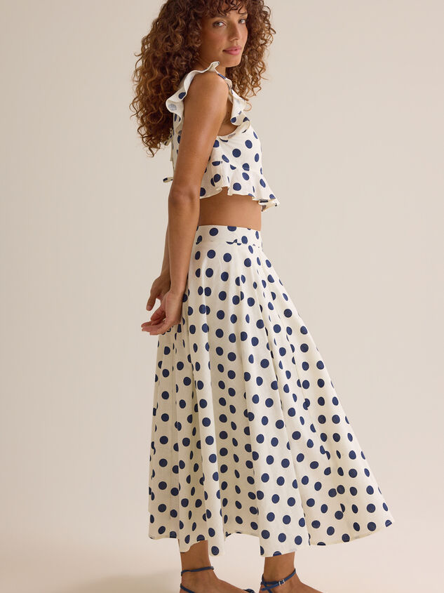 Billie Polka Dot Linen Top Detail 5 - AS Kids