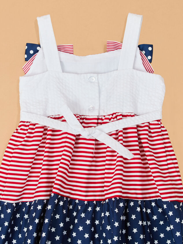 Liberty Stars & Stripes Americana Toddler Dress Detail 3 - ALTAR'D STATE KIDS
