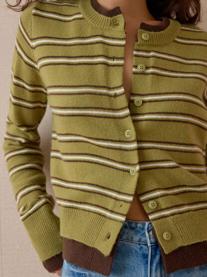 Lennox Stripe Button Up Cardigan - AS Kids