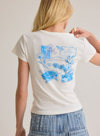 Get Away Postcard Baby Tee Detail 2 - AS Kids