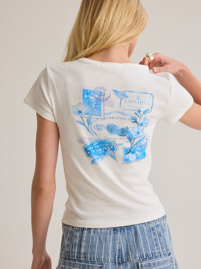 Get Away Postcard Baby Tee - AS Kids