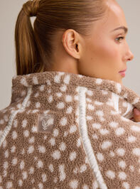 Woodland Fawn Sherpa Quarter Zip Detail 2 - AS Kids