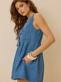 Evie Denim Mini Dress Detail 4 - ALTAR'D STATE KIDS