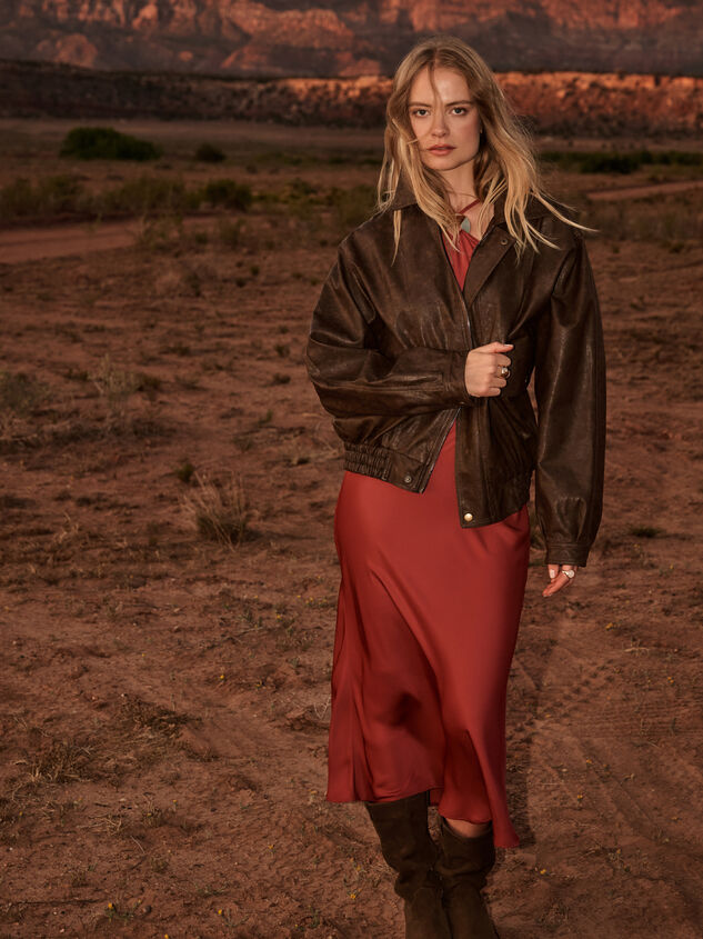 Maria Leather Bomber Jacket - AS Kids