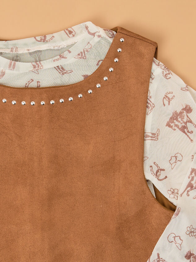Carie Jumper Suede Dress Youth Set Detail 2 - AS Kids
