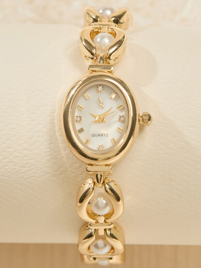 Pearl Oval Face Watch - ALTAR'D STATE KIDS