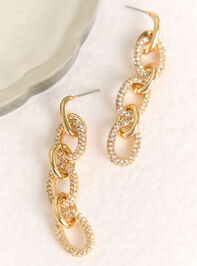 18K Crystal Loop Chain Earring - AS Kids