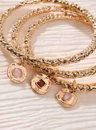 Golden Coast Hammered Bangle Set Detail 3 - AS Kids