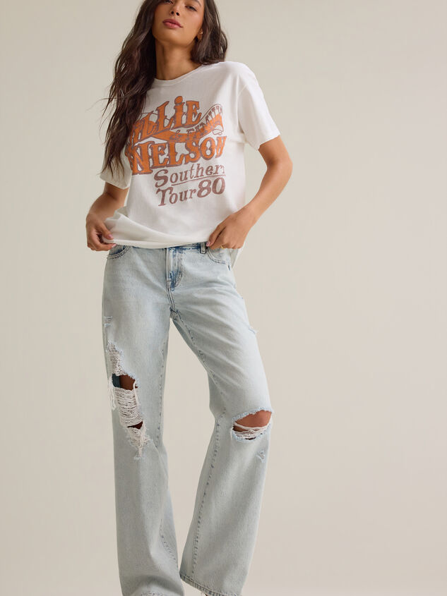 Willie Nelson Oversized Tee Detail 2 - AS Kids