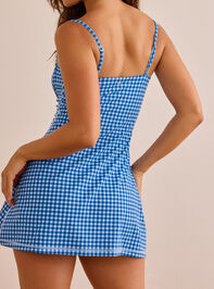 Game On Gingham Dress Detail 7 - AS Kids