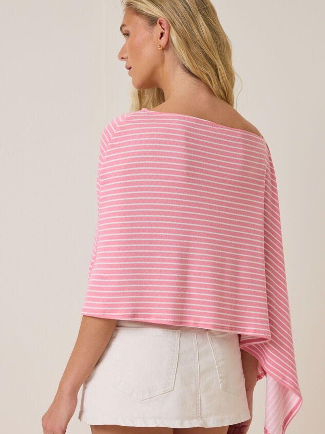 Stevie Pointelle Stripe Poncho Detail 4 - ALTAR'D STATE KIDS