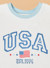 USA Top and Short Set Detail 3 - AS Kids