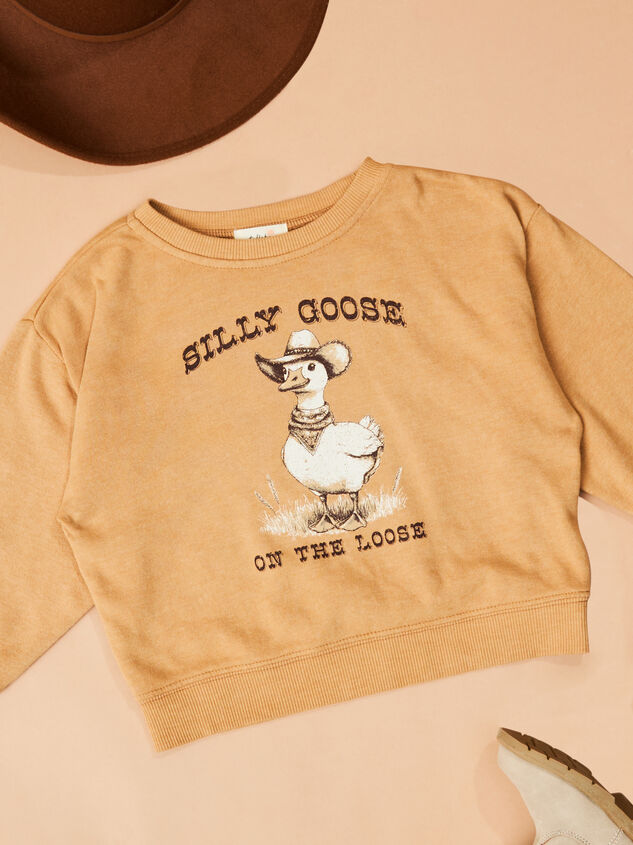 Silly Goose on the Loose Graphic Sweatshirt Detail 4 - ALTAR'D STATE KIDS