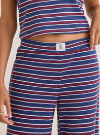 Channing Striped Brushed Rib Lounge Pant Detail 3 - AS Kids