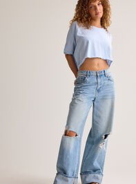 McKenna Oversized Boxy Crop Tee Detail 2 - AS Kids