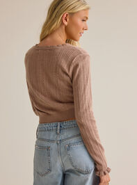 Bellamy Pointelle Pearl Sweater Detail 5 - AS Kids