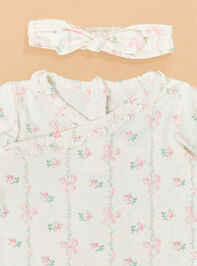 Buds & Bows Gown And Headband Detail 2 - ALTAR'D STATE KIDS