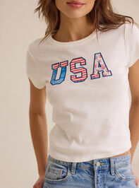 USA Patchwork Baby Tee Detail 2 - ALTAR'D STATE KIDS