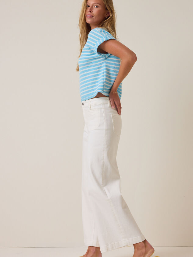 Hattie Stripe Roll Sleeve Crew Detail 4 - AS Kids