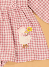 Daphne Duck Gingham Bubble With Bows Detail 3 - AS Kids