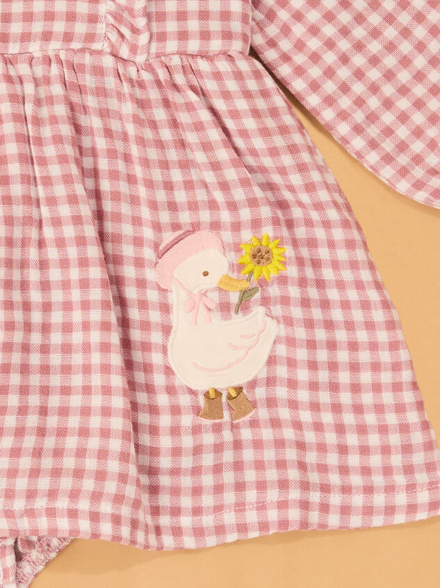 Daphne Duck Gingham Bubble With Bows Detail 3 - AS Kids