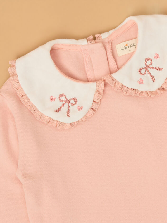 Colette Cross-Stitch Bow Sweater Detail 5 - AS Kids