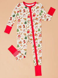 Christmas Cowgirl Sleeper Detail 2 - ALTAR'D STATE KIDS