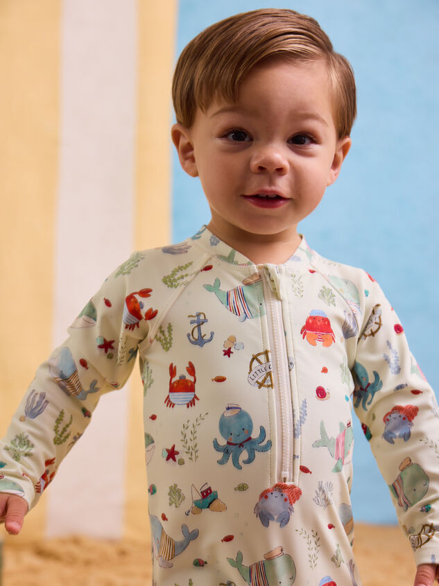 Sailor Sea Romper Swimsuit Detail 5 - ALTAR'D STATE KIDS