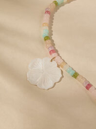 Beaded Mop Shell Necklace Detail 2 - ALTAR'D STATE KIDS