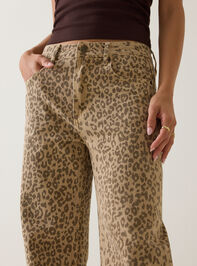 Zariah Cheetah High Waist Barrel Pants Detail 2 - AS Kids