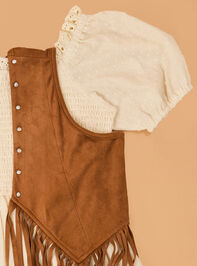 Willa Fringe Dress and Vest Set Detail 3 - AS Kids