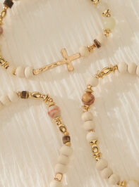 Beaded Wood Cross Bracelet Set - ALTAR'D STATE KIDS