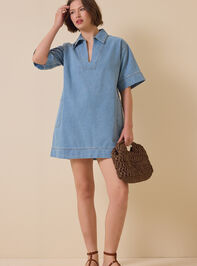 Maya Denim V-Neck Dress Detail 2 - ALTAR'D STATE KIDS