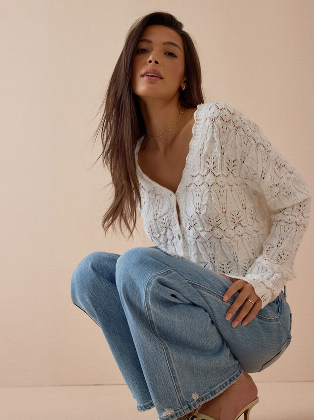 Ottiline Pointelle Button Up Top Detail 3 - AS Kids
