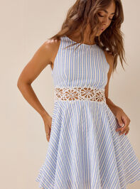 Loueanna Striped Eyelet Dress Detail 4 - AS Kids