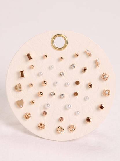 Pearl & Gold Stud Earring Pack - AS Kids