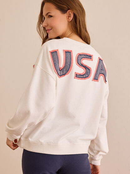 USA Flag Applique Pullover - ALTAR'D STATE KIDS