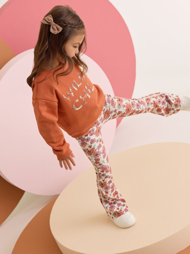 Leah Floral Flare Legging - AS Kids