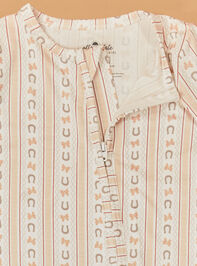 Horseshoe Bow Stripe Romper Detail 3 - AS Kids