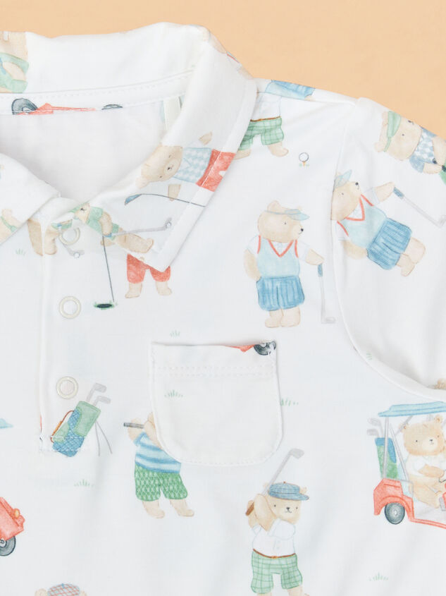 Tee Time Teddys Polo and Shorts Set Detail 2 - ALTAR'D STATE KIDS